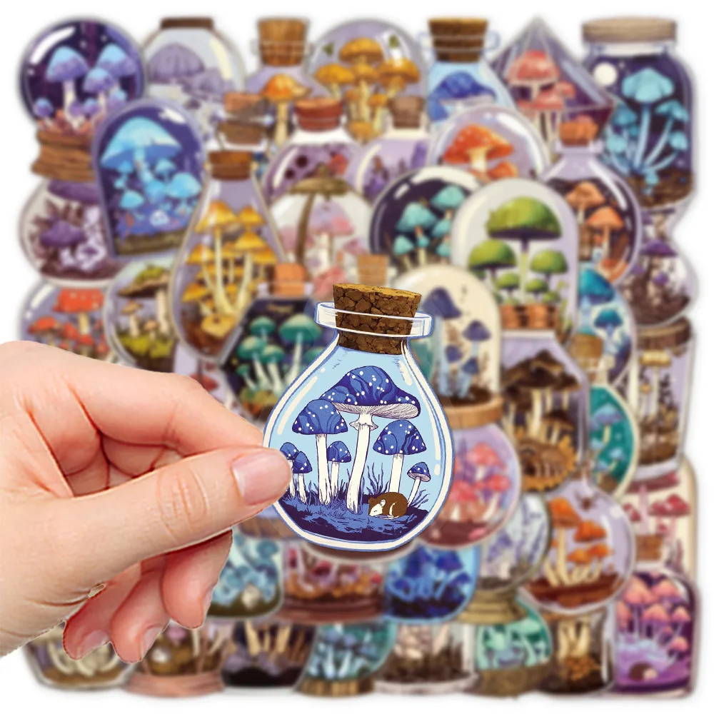 50PCS Kawaii Pilz Aufkleber Vintage Pilz Aufkleber Laptops Gepäck Tagebuch Skateboards Coole Gitarre Motorrad Aufkleber