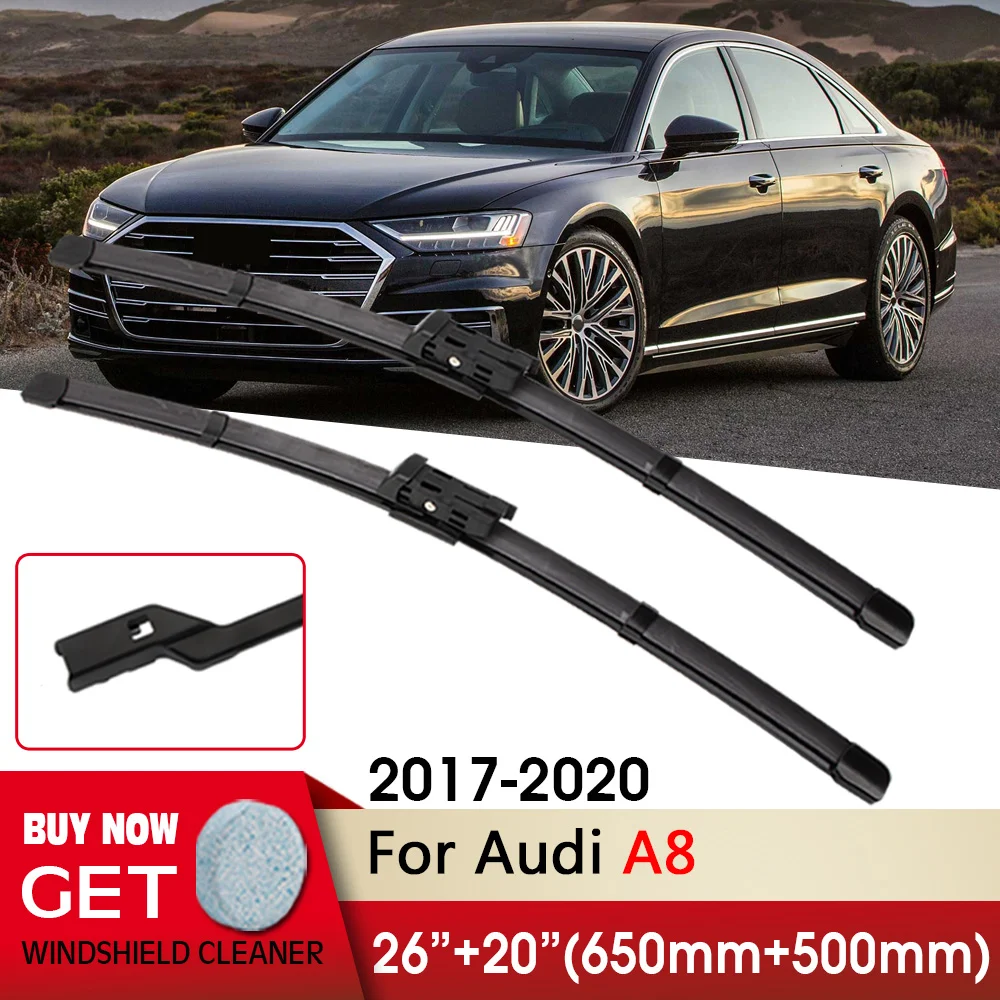 

Car Wiper RHD & LHD Front Wiper Blades 26"+20" For Audi A8 2017-2020 Fit push button Windshield Windscreen Front Window