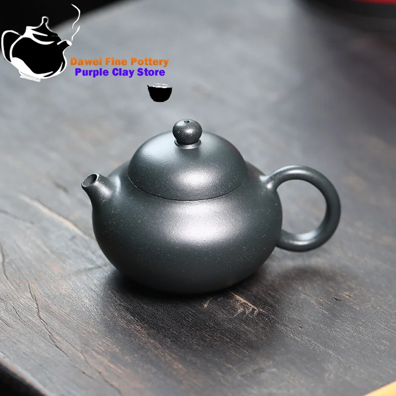 

Yixing handmade purple clay teapot, original ore, dark green mud, Wen Dan, inner push ball hole, Chinese teapot, Kung Fu tea set