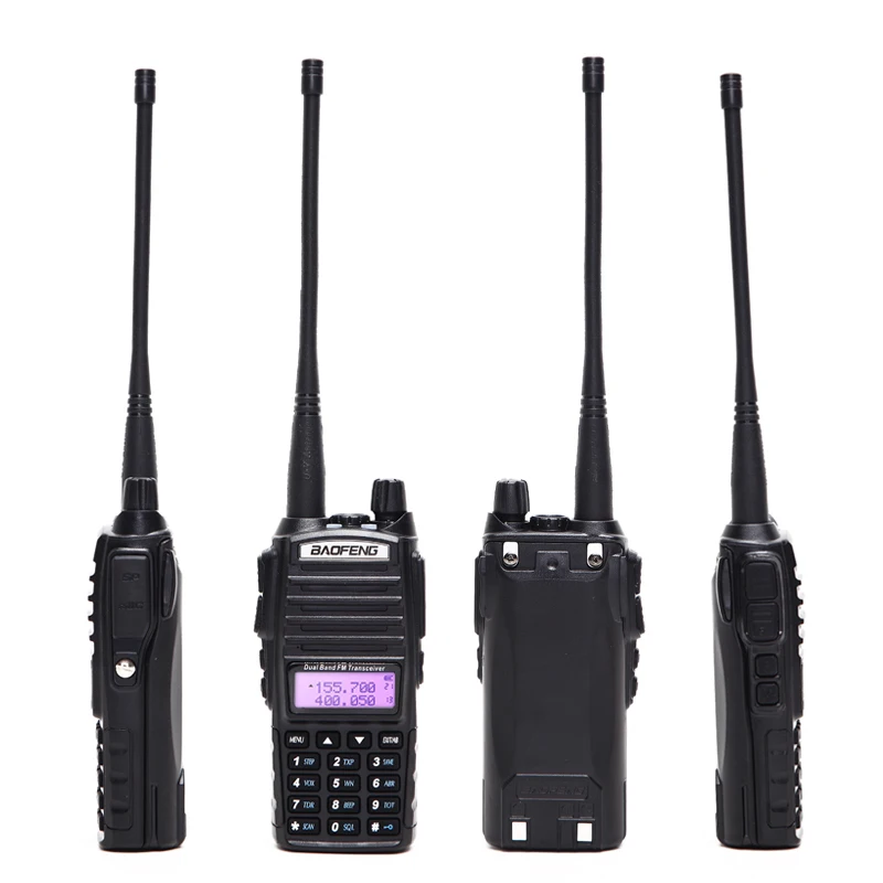 Baofeng-UV-82 Walkie Talkie, UV-82, Dual Band, VHF, UHF, UHF, Double PTT, Amateur Portable Radio, UV-82, 5W, 2Pcs