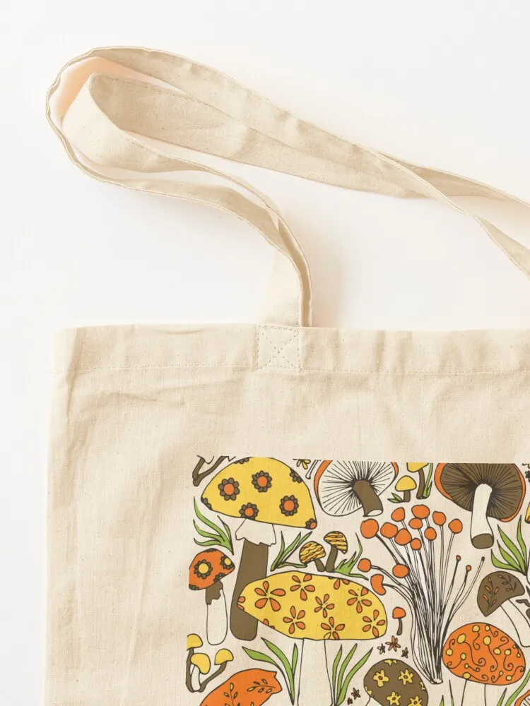 Mushrooms Drawing, Memories of the 1970s Tote Bag hand bags handbag reusable shopping bags the tote bag