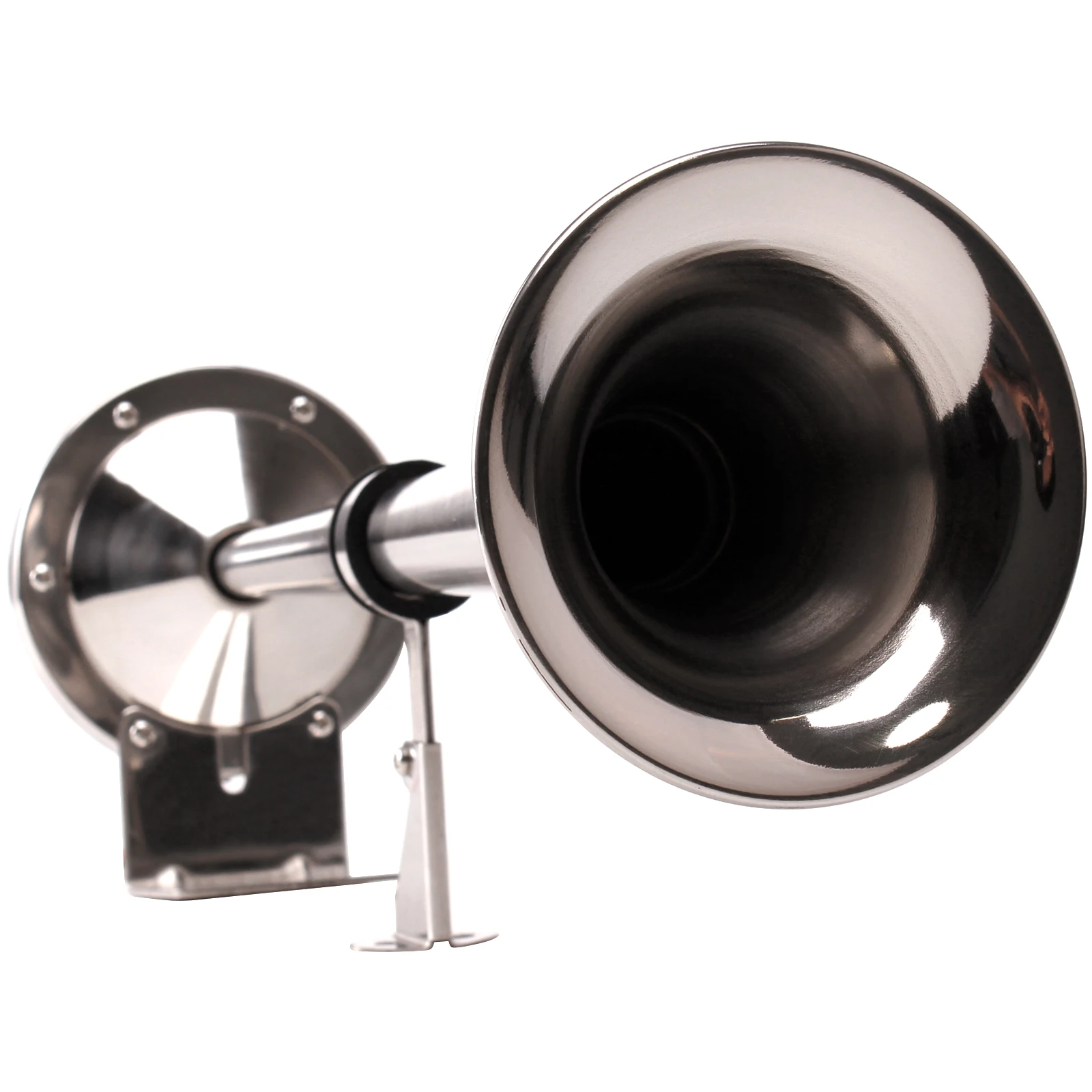 FARBIN 12V/24V Loud High/Low Marine Boat Stainless Steel Single Trumpet Electric Horn For Ship Sailboat Yacht Car Trucks