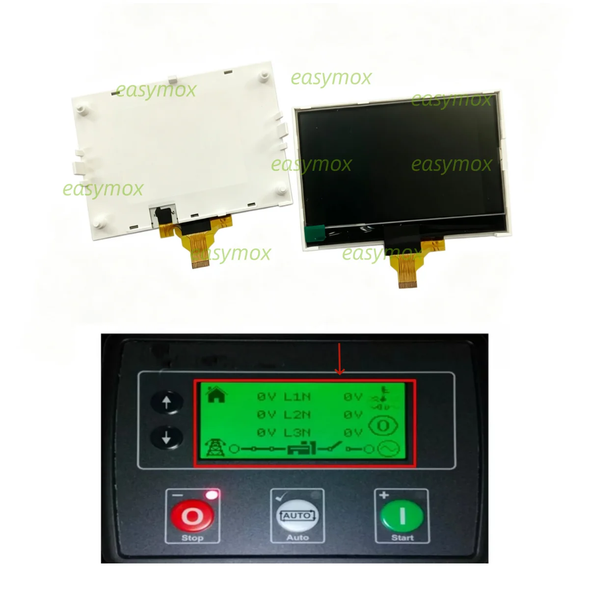 LCD Display Screen Replacement For Deep Sea Electronics DSE4520 DSE 4520 Generator Controller