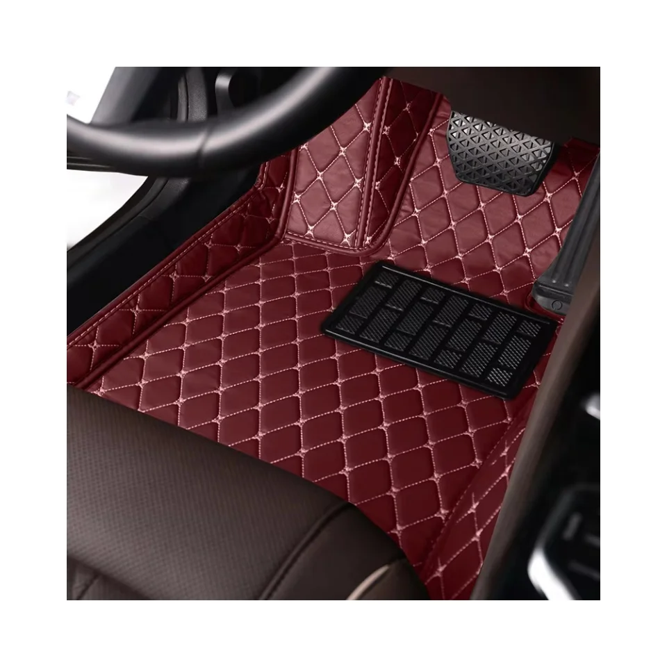 

High Quality Selling All-season Easy Installation Diamond Check Car Mats 4 Pieces Car Floor Mat