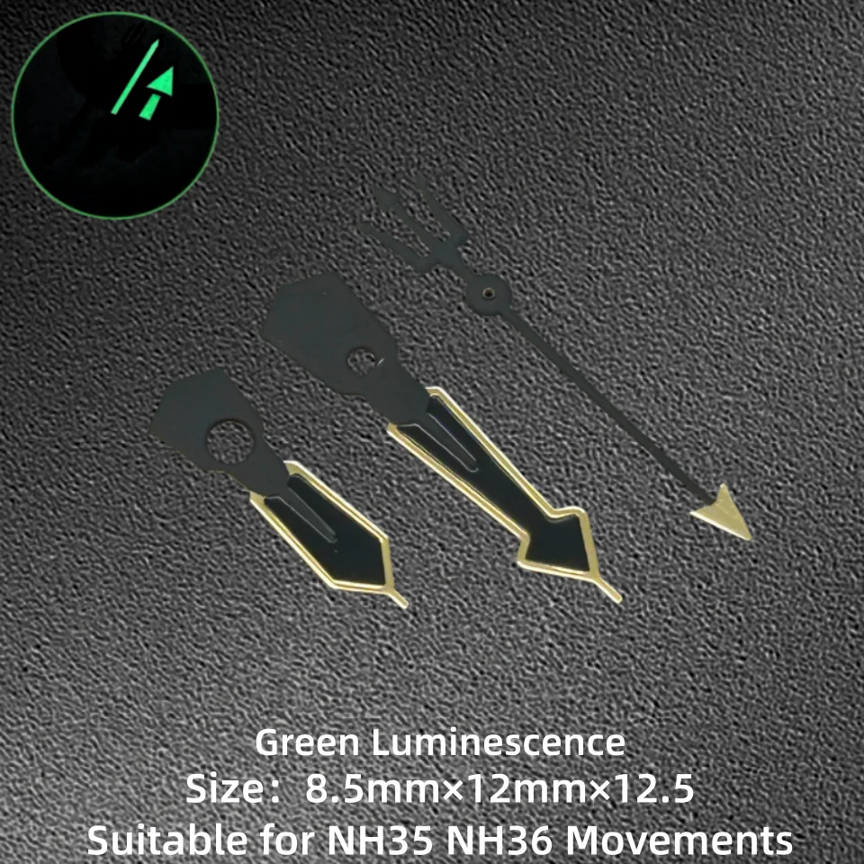 

Pink Fishhook Watch Hands Green Luminous Diving Watch Parts for Seiko SKX007 Submarine NH35 NH36 NH70/4R/7S Automatic Movement