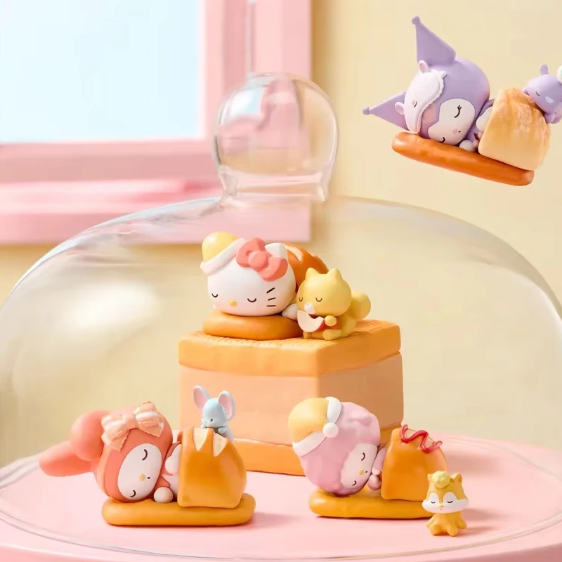 

Оригинальная фигурка Miniso Sanrio Happy Baking Series, слепая коробка, загадочная коробка Hello Kitty Kuromi, модные игрушки, украшения, подарок для девочек
