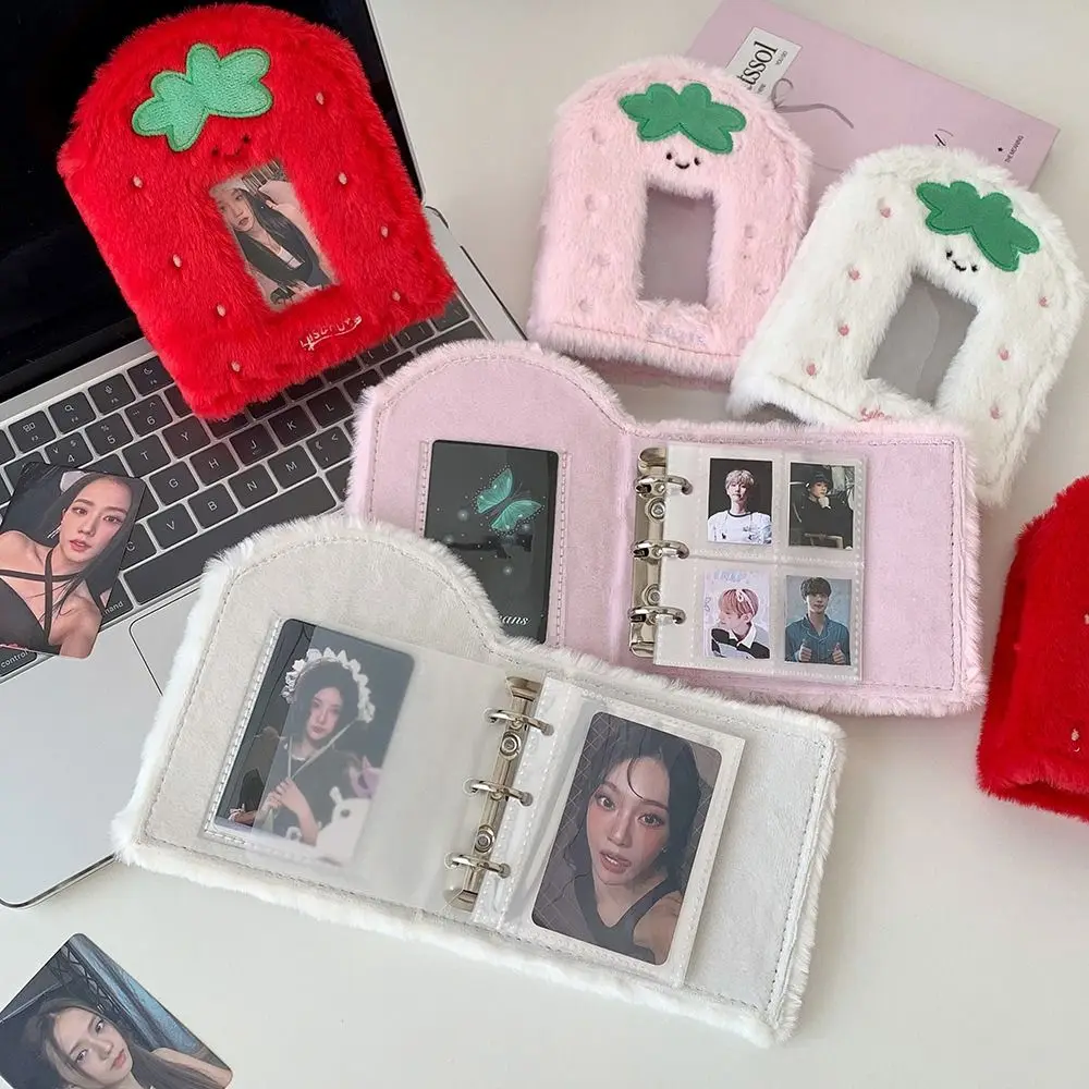 Sweet Photo Album A8 3 inch Storage Photo Card Binder Strawberry Shape Photocard Holder Kpop Idol Photo