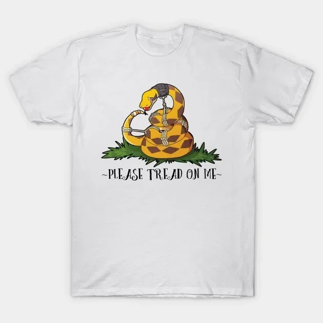 Please Tread on Me Funny Humor Don't Tread on Me T-Shirt 100% Cotton O-Neck Summer Short Sleeve Casual Mens T-shirt Size S-3XL