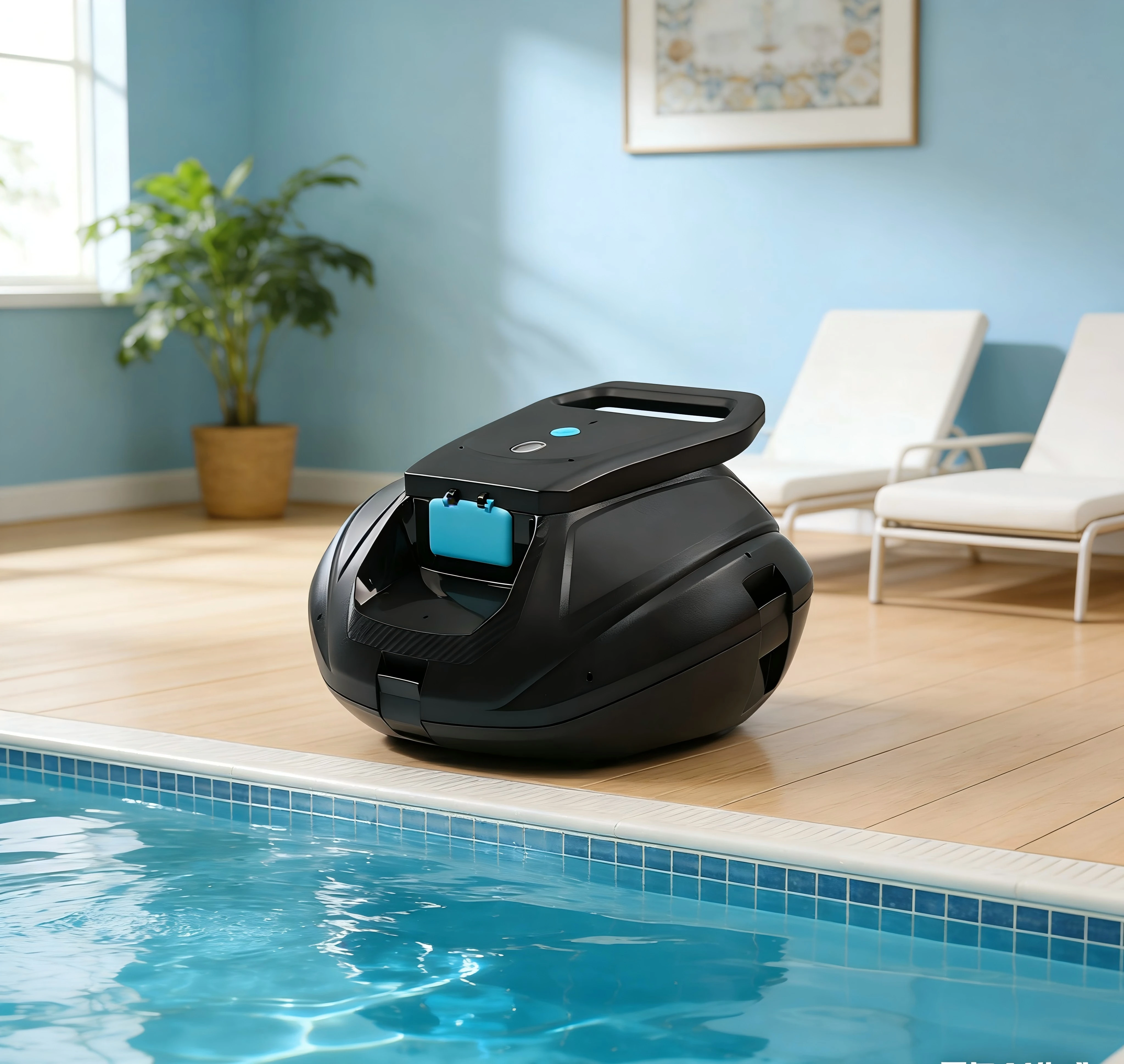 

Wireless pool cleaning robot, fully automatic underwater vacuum cleaner, intelligent pool suction machine, filter with wheels