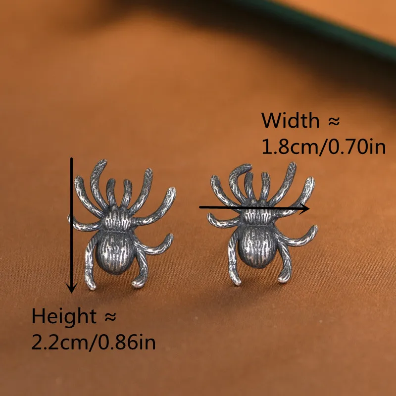 Personality Extra Large Spider Stud Earrings Unisex Punk Style Spider Earrings Party Jewelry Accessories Gifts