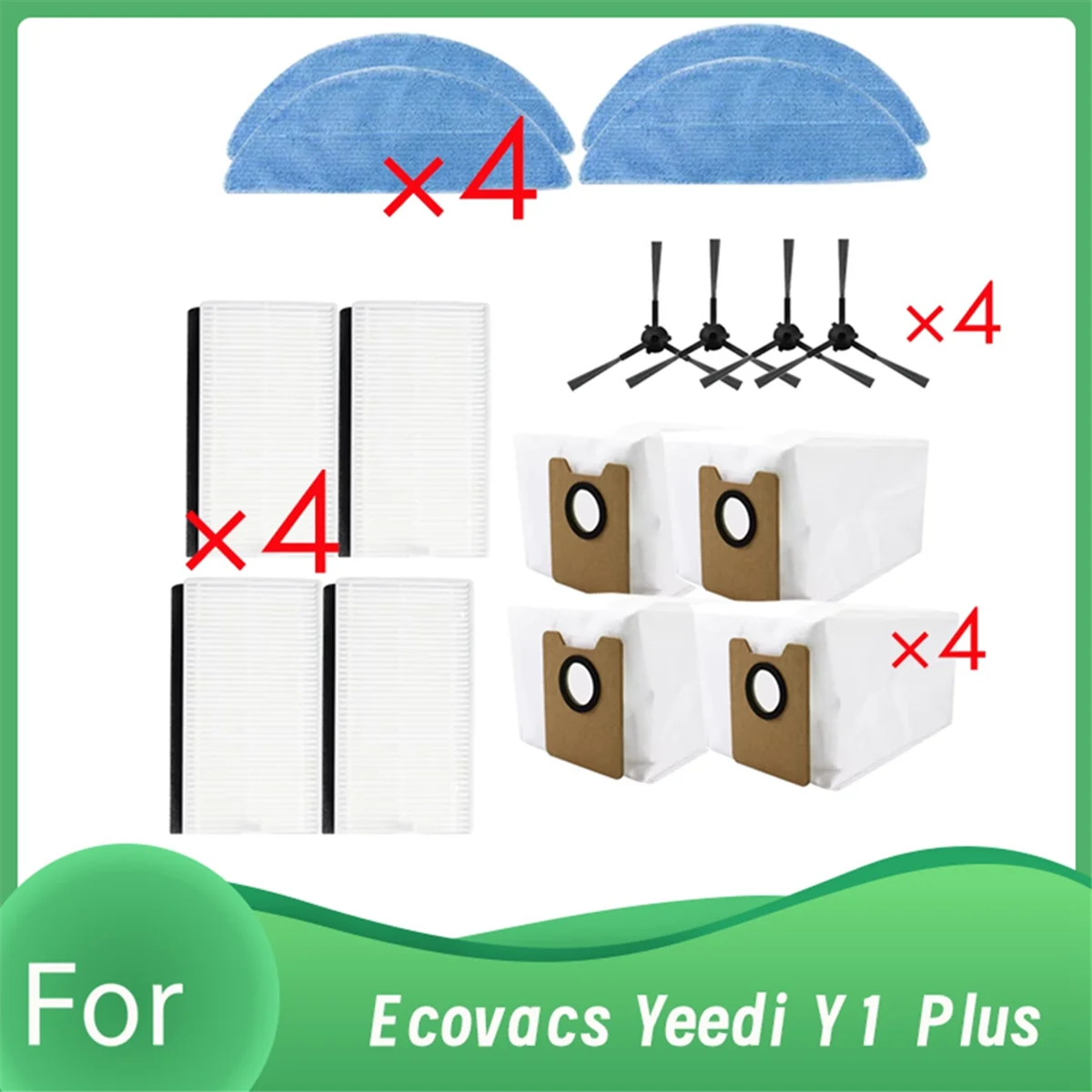 16 قطعة لملحقات كفاءة التنظيف المحسنة للمكنسة الكهربائية ذاتية التفريغ Y1 Plus #2