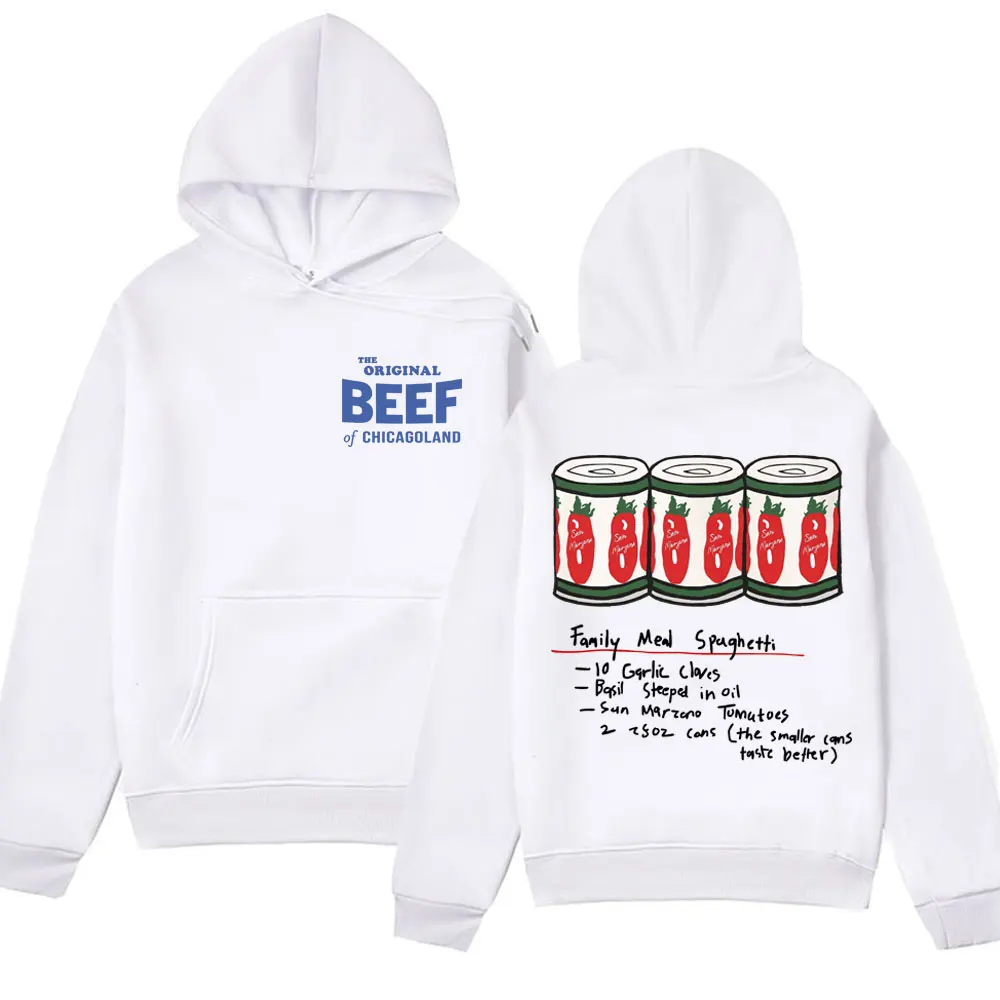 Italian Beef Sandwich The Bear TV Show Jeremy Allen Hoodie Men's Winter Oversized Retro Harajuku Sweatshirts Fleece Pullover