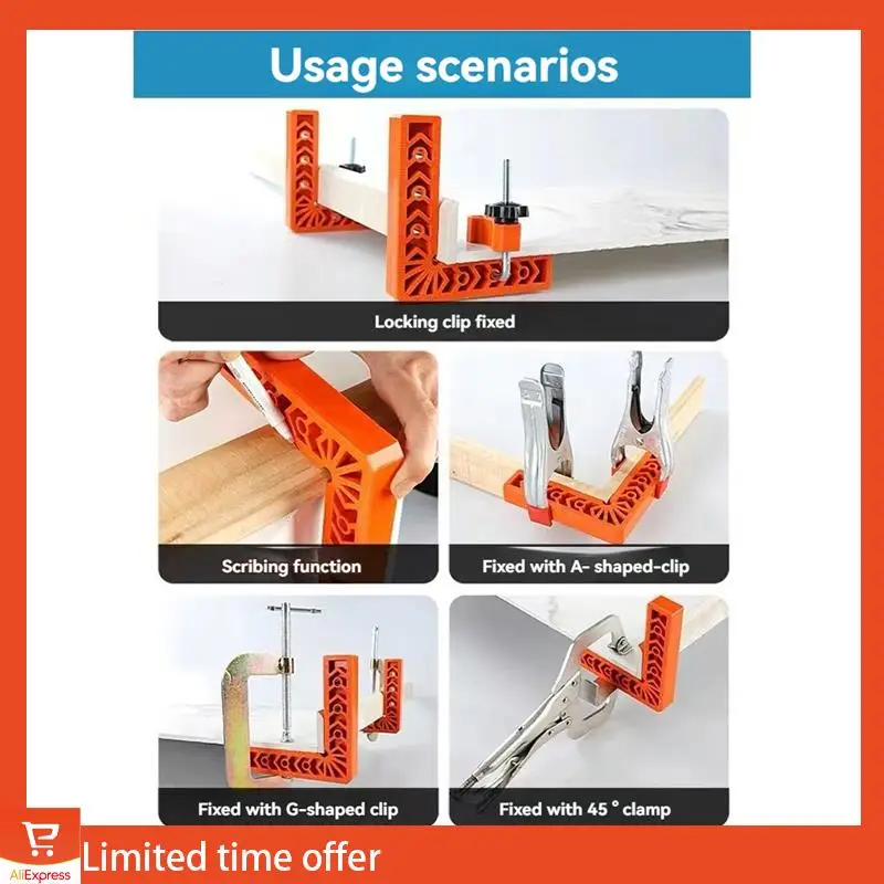 

Fresh 3PCS Right-Angle Positioning Ruler 90 Degree Angle Ruler Carpenter's Marking Auxiliary Tool L-Type Fixed Tool Locator