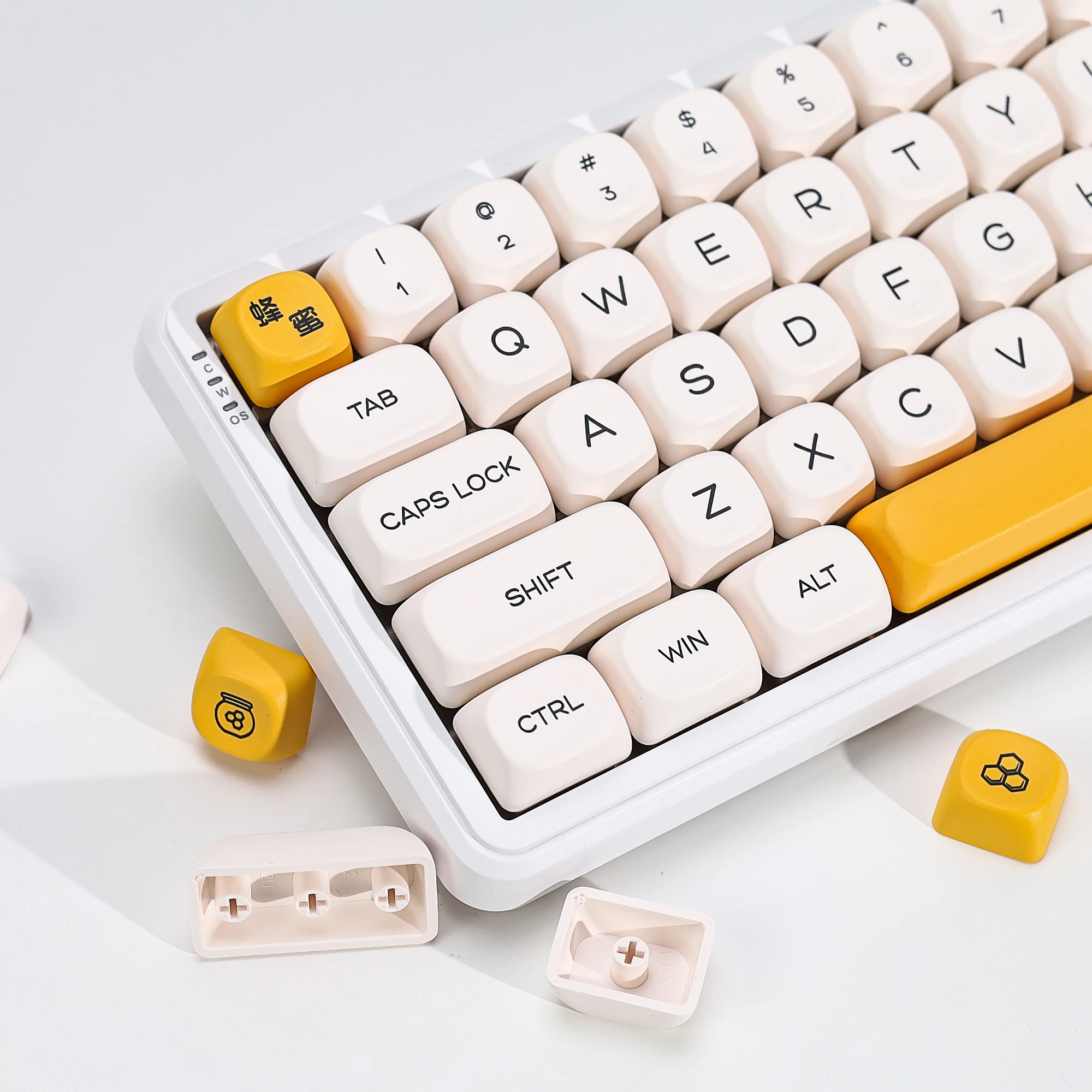 KBDiy 138 Keys Honey Milk Keycaps KOA Profile PBT ISO Cute Russian Korean Keycaps 60% Mechanical Keyboard Key Cap For MX Switch - view 5