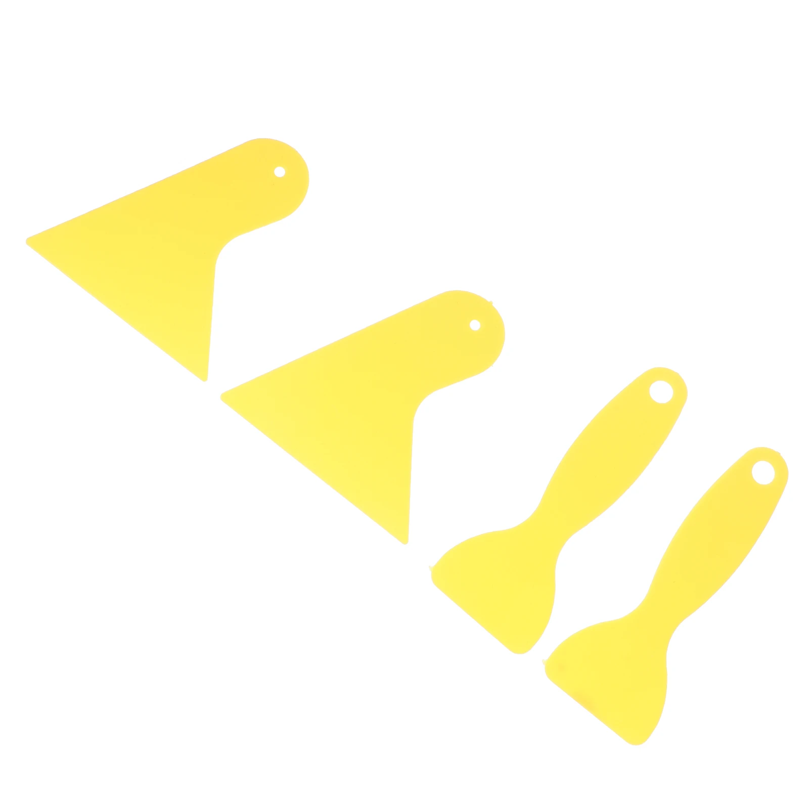 

4pcs Plastic Scraper Tools Car Window Squeegee Small 2 Large 2 Triangle Thickened Vinyl Wallpaper Glass Film Applications