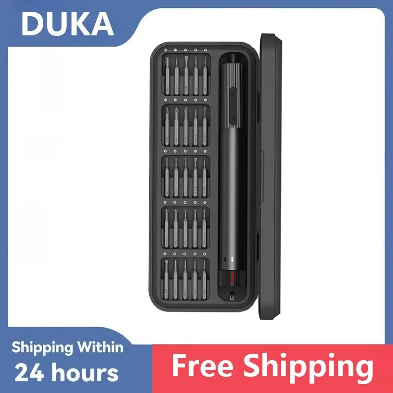 DUKA ATuMan E2 Electric Screwdriver Kit 25pcs Magnetic Alluminum Alloy Bits Screw Driver Portable Maintenance Repair Tools