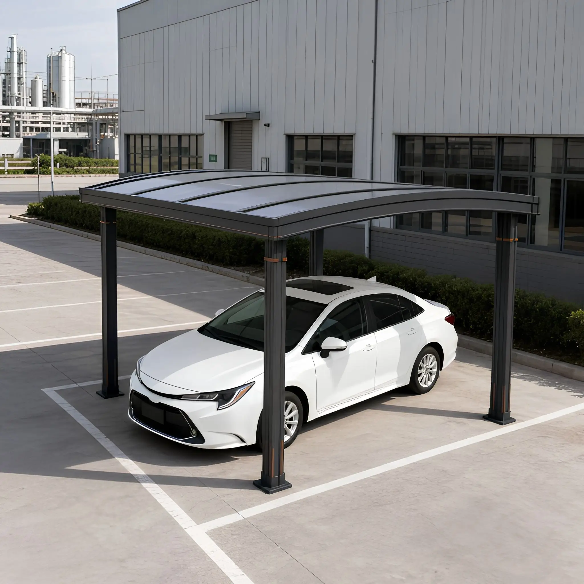 Modern Suitable for Home Use Outdoor Car Parking High Quality Rainproof Carport Affordable Assembled Arched Sturdy Car Shelter