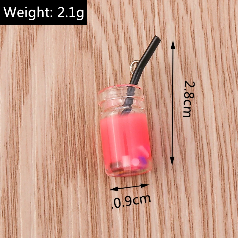Tusember 10 Stück Glas-Wunschflaschen Bubble-Tea-Anhänger für Ohrringe Armbänder DIY Schlüsselanhänger Anhänger Schmuckherstellung Zubehör – Detail 20