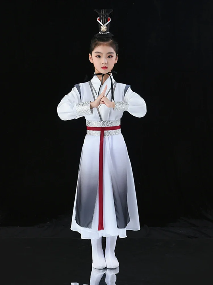 Performance costumes Poetry reading costumes Chinese classical performances Ambition Youth line dance costumes Children