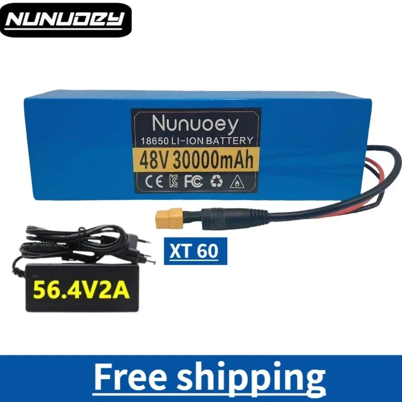 

Free delivery of 13S3P 48V 30000mAh 1000W lithium battery with universal built-in battery and charger