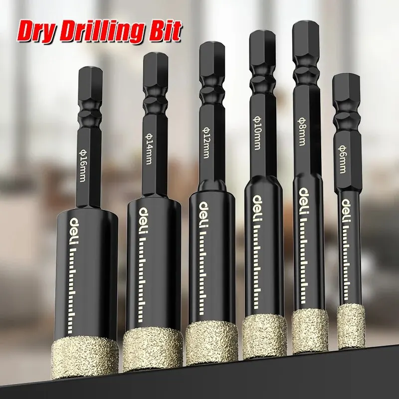 Hexagonal Shank Brazed Dry Ceramic Tile Diamond Drill Bit 5-16mm Hole Saw Marble Ceramic Granite Porcelain Cup Saw Hole Opener