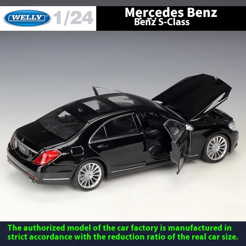 Mercedes-Benz S-Class Mercedes Benz S-willy willie 1: 24การจำลองแบบโลหะผสมมาตรฐาน Mercedes-Benz ของสะสมโมเดลสามประตู