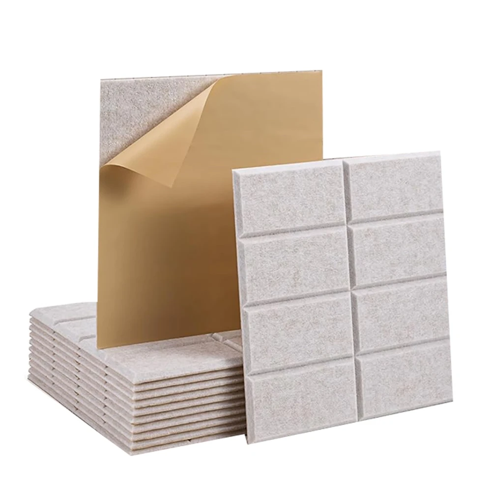 Dropship-12 Pack Acoustic Panels Self-Adhesive,High Density Sound Proof Foam Panels For Walls, Door, Home Office
