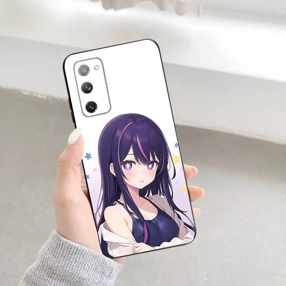 เคสโทรศัพท์อนิเมะ H-Hoshino Ai สำหรับ Samsung S 25,24,23,22,30,21,10,9,Ultra,Plus,Lite,FE,4,5 G เคสสีดำนุ่ม