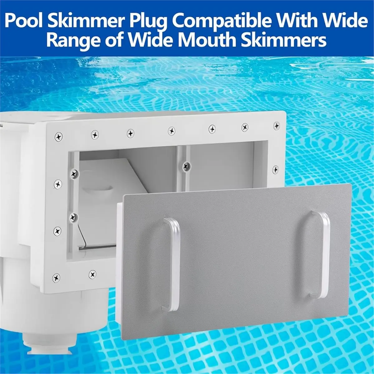 2 Pcs Wide Mouth Pool Skimmer Plugs,12 X 6 Inches Above Ground Pool Skimmer Plug with Handle,for SP1091WM Winter Pool