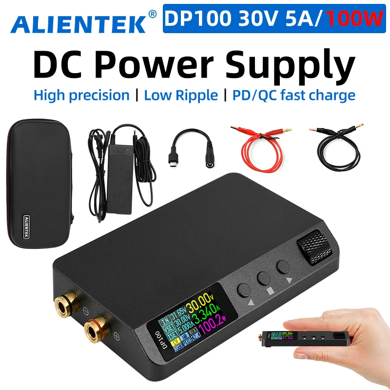 

ALIENTEK DP100 Unit Adjustable 30V 5A 100W Digit Display Mini Portable Laboratory DC Power Regulator Switching Power Unit