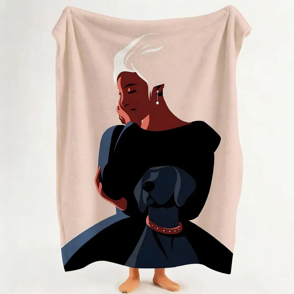 Illustrator P-Paul Sirand Throw Flannel Throw Blanket Suitable for Sofa、Living Room、Bedroom