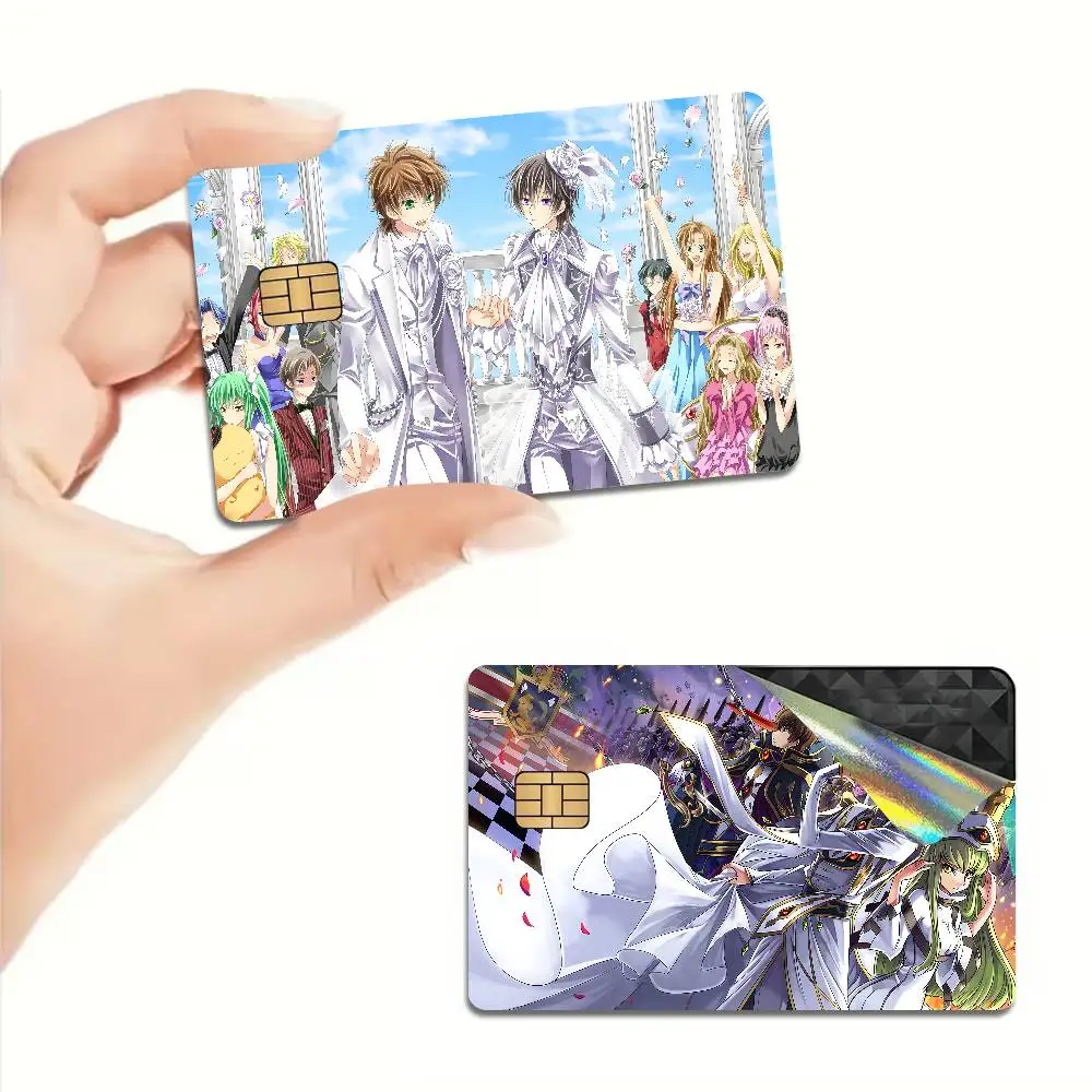 Classic Mecha Anime C-Code G-Geass Game Anime Sticker Film Skin Cover Case for Small Large No Chip Debit Credit Card Front Side