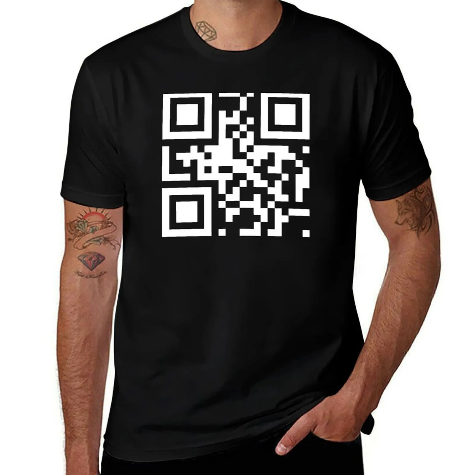 Buy me a beer QR Code Scannable funny T-Shirt Non-Shrink Basic Cotton T-Shirt