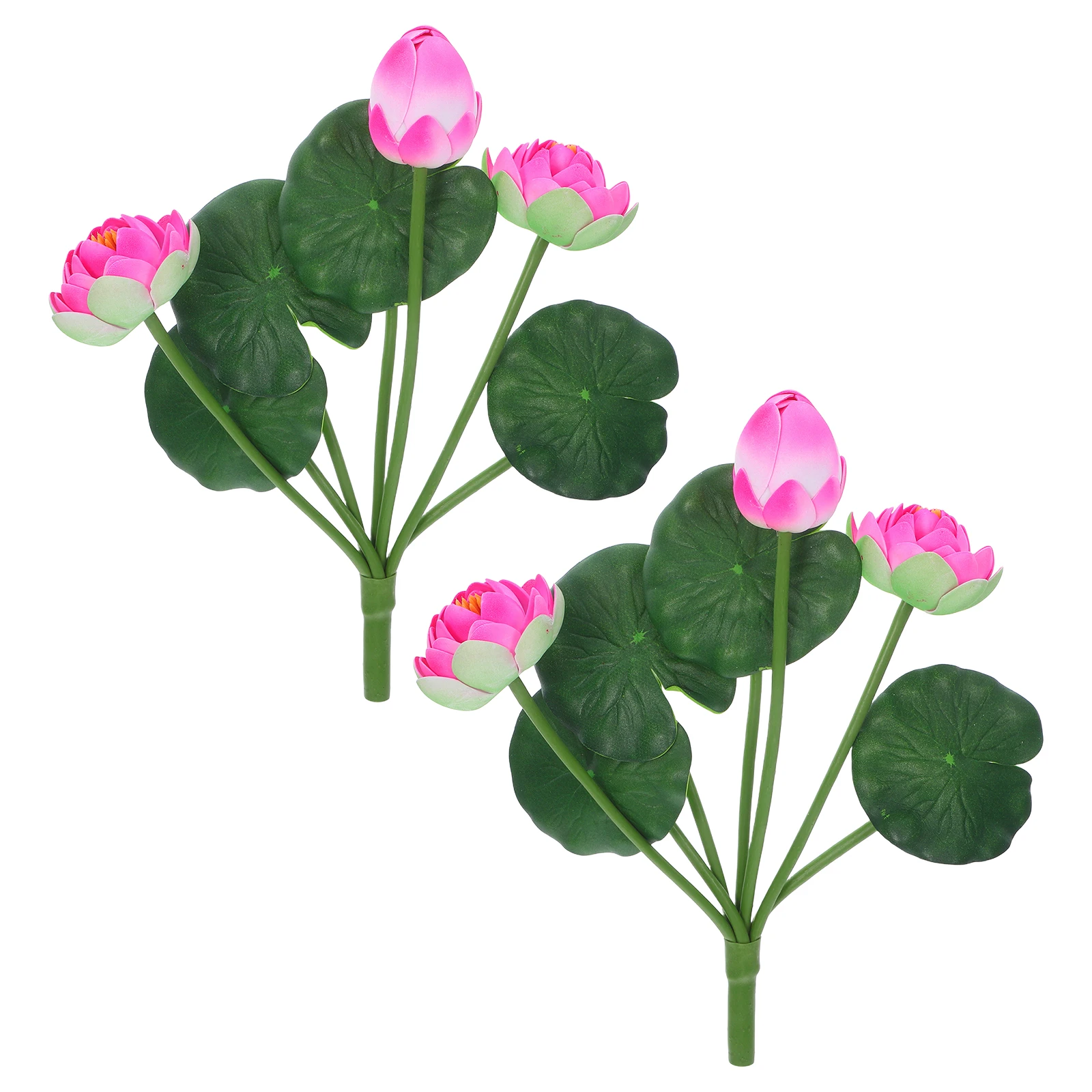 

2 Pcs Simulation Lotus Flower Bunches Eva Plastic Decorative Flowers Artificial Lotus Moisturizing Ornaments Flower Picks