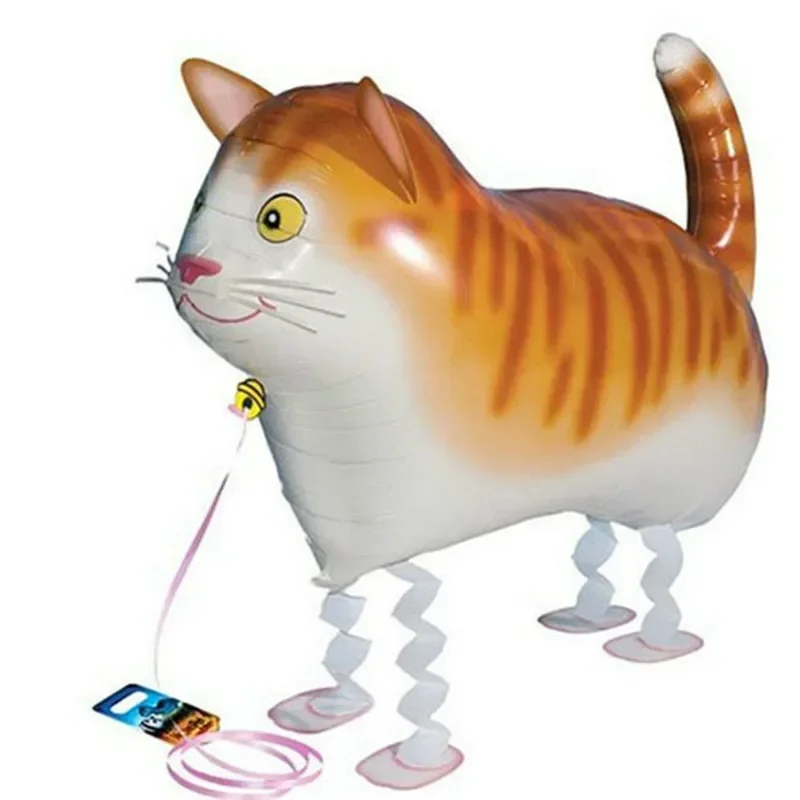 Simpatici animali ambulanti Palloncini foil Pet Cat Giraffa Dinosauro Rana Walk Palloncino a elio Baby Shower Decorazione festa di compleanno