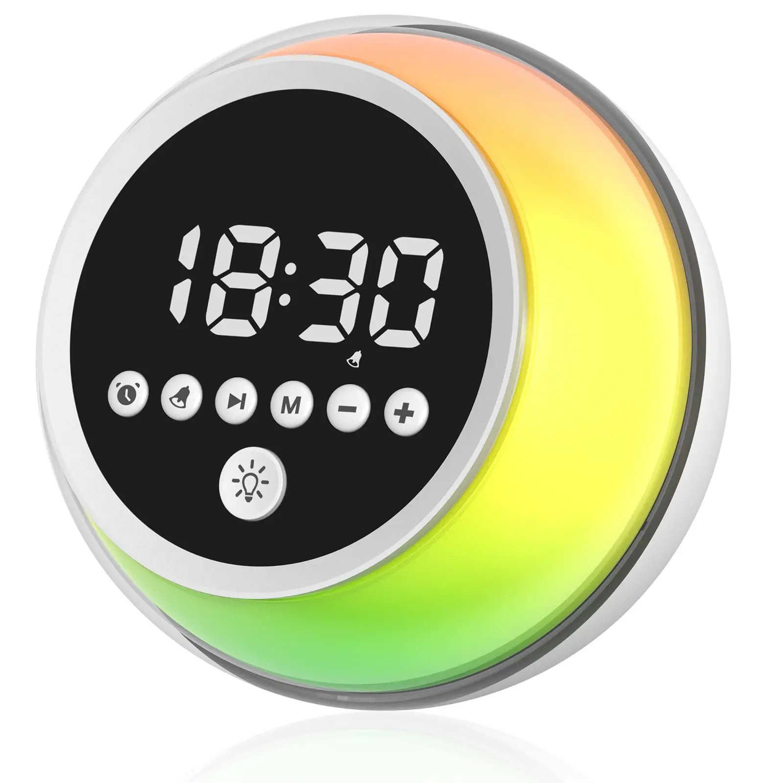 

Alarm Clock Wake Up Light with Bluetooth Speaker for Kids, Adults, Portable Multi-Functional Night Light and Wireless Music Play