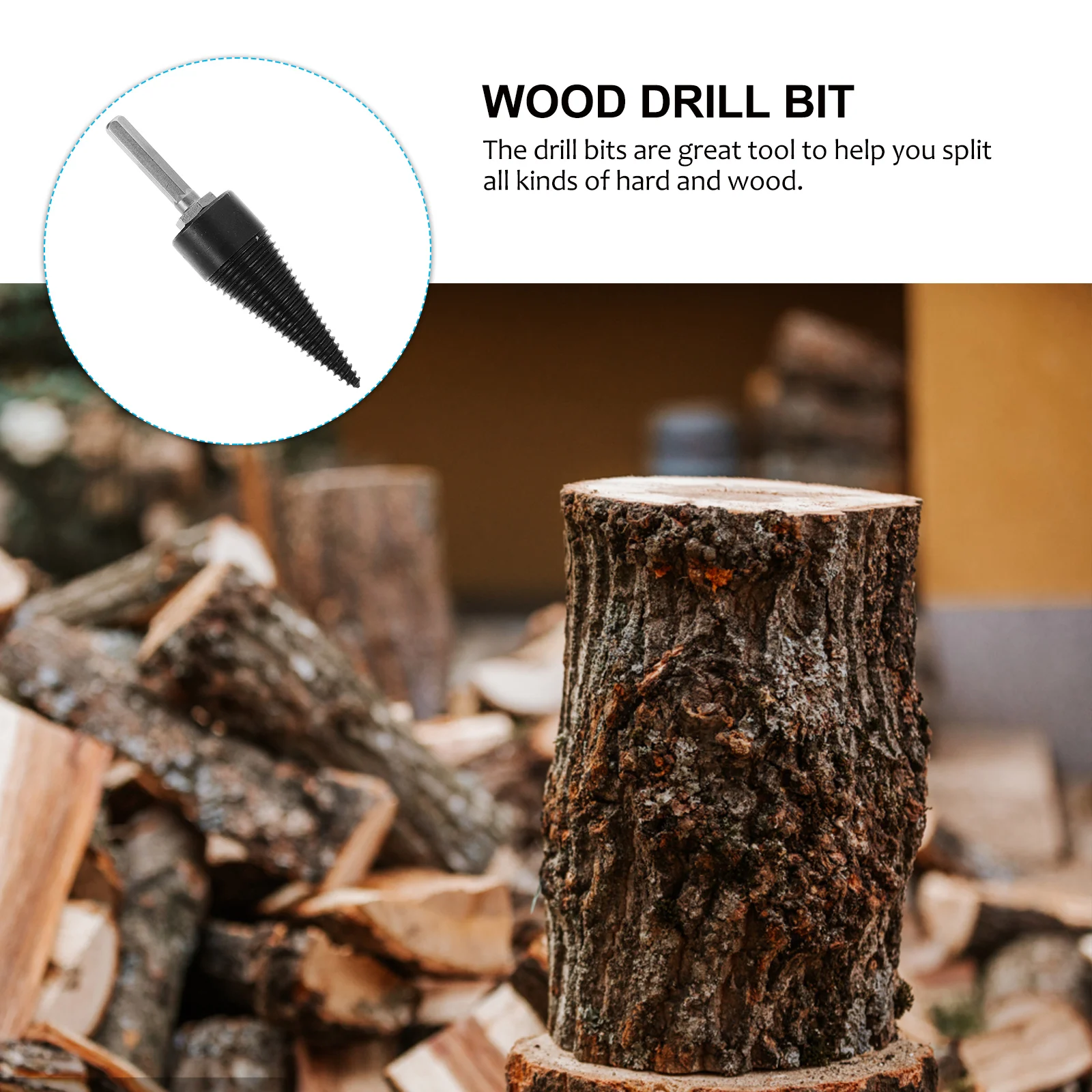 

1 set 1 Set 38Mm Hexagonal Black Electric Drill Bits Household Triangle Handle High Steel Wood Chopping Tool Easy Install Fast