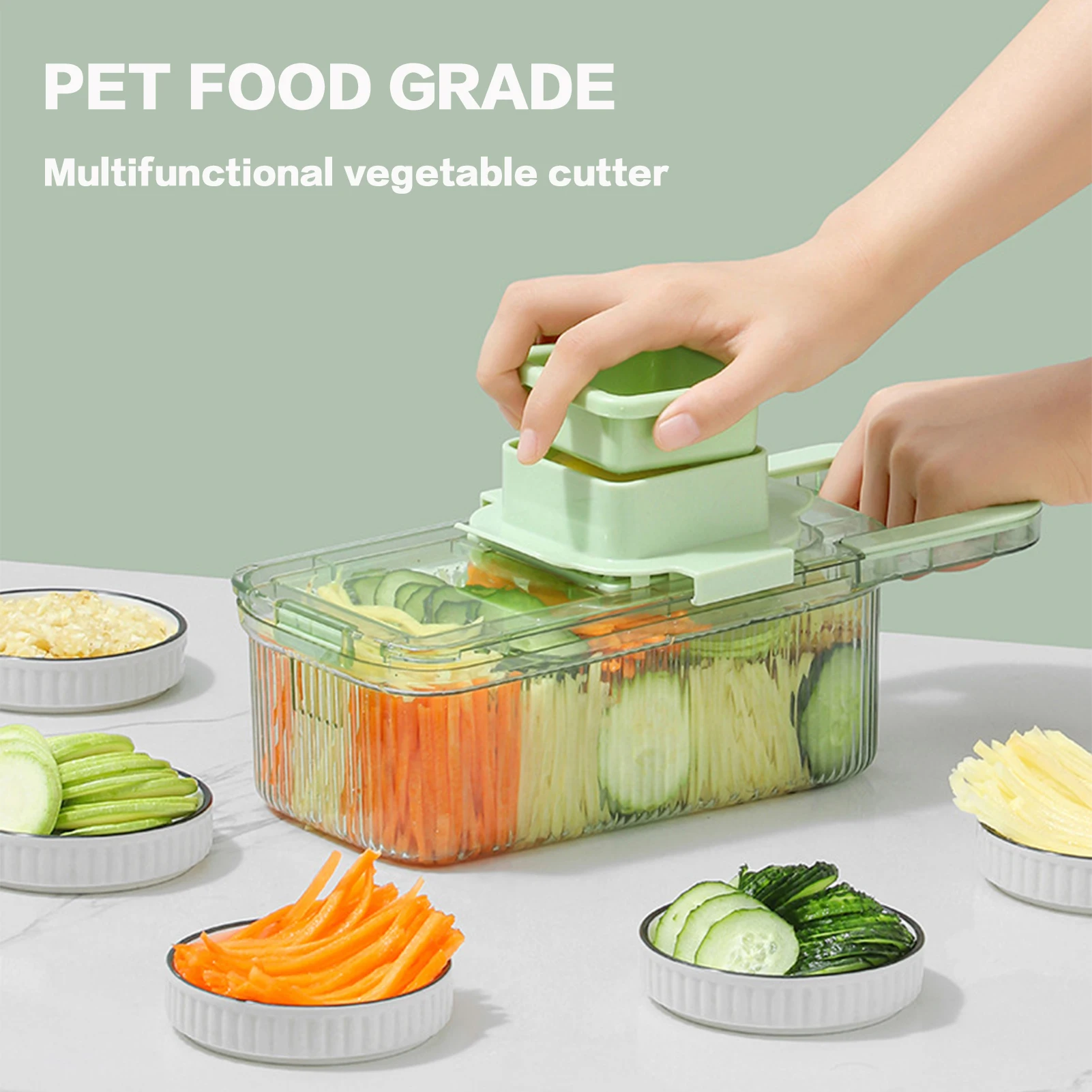 

Vegetable Grater Chopper Slicer Ergonomic Handle and Non-Slip Grater for Potatoes Onions Carrots Cucumbers