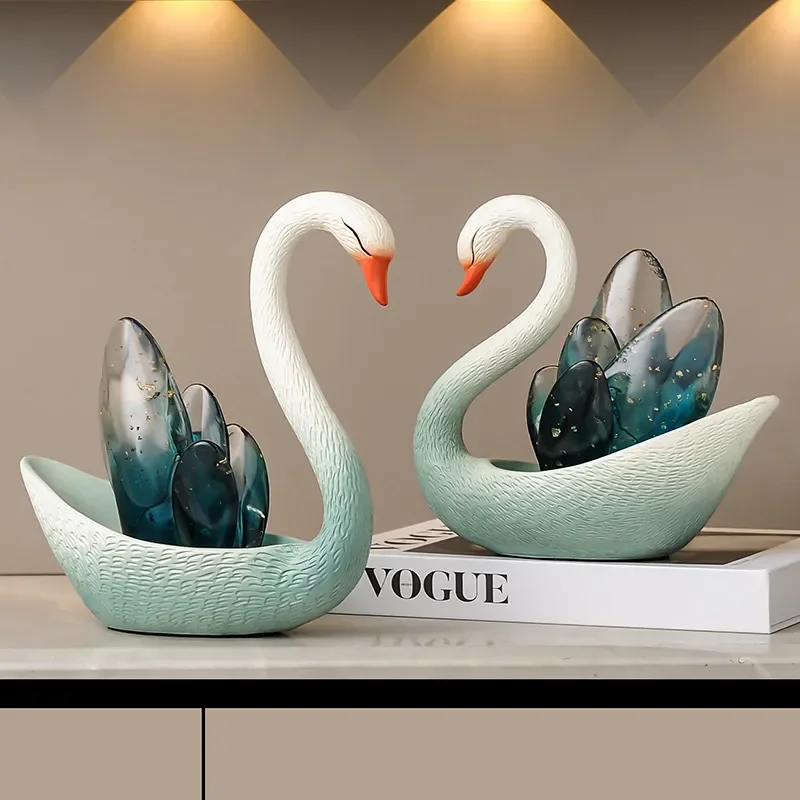 for Swan Ornaments Light Luxury High End Living Room Dining Side Wine Cabinet Housewarming Wedding Gifts Niche Decorations