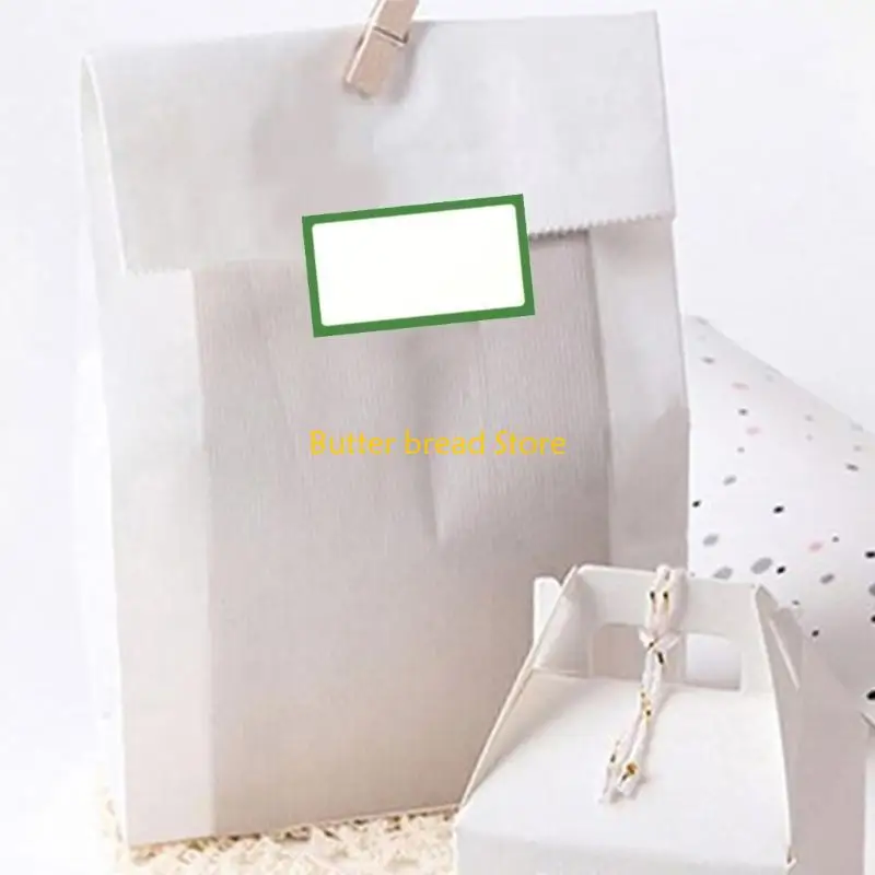 W89C 250Counts Adhesive Name Labels Colorful Border Name Sticker Clothing Labels