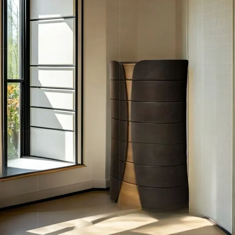 chest living room wall storage cabinet, household solid wood locker