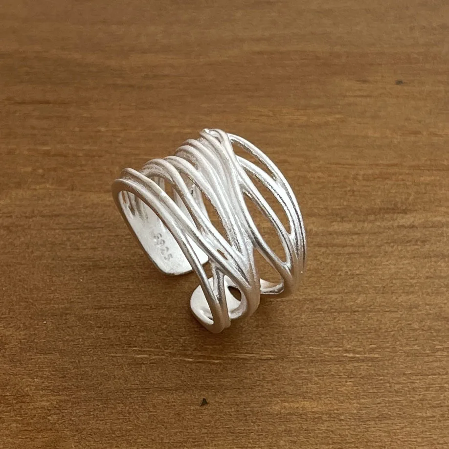 Women's 925 Sterling Silver Minimalist Handmade Ring Set