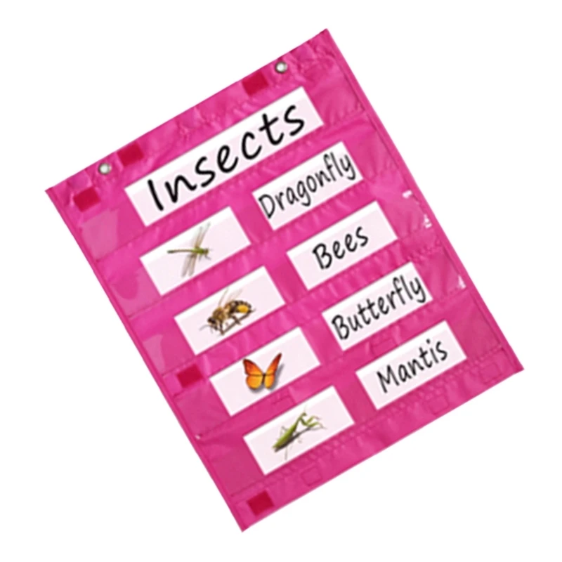 Magnetic Classroom Pocket Chart for Whiteboard, Pocket Chart for Daily Schedule, Activity, Class Demonstrations