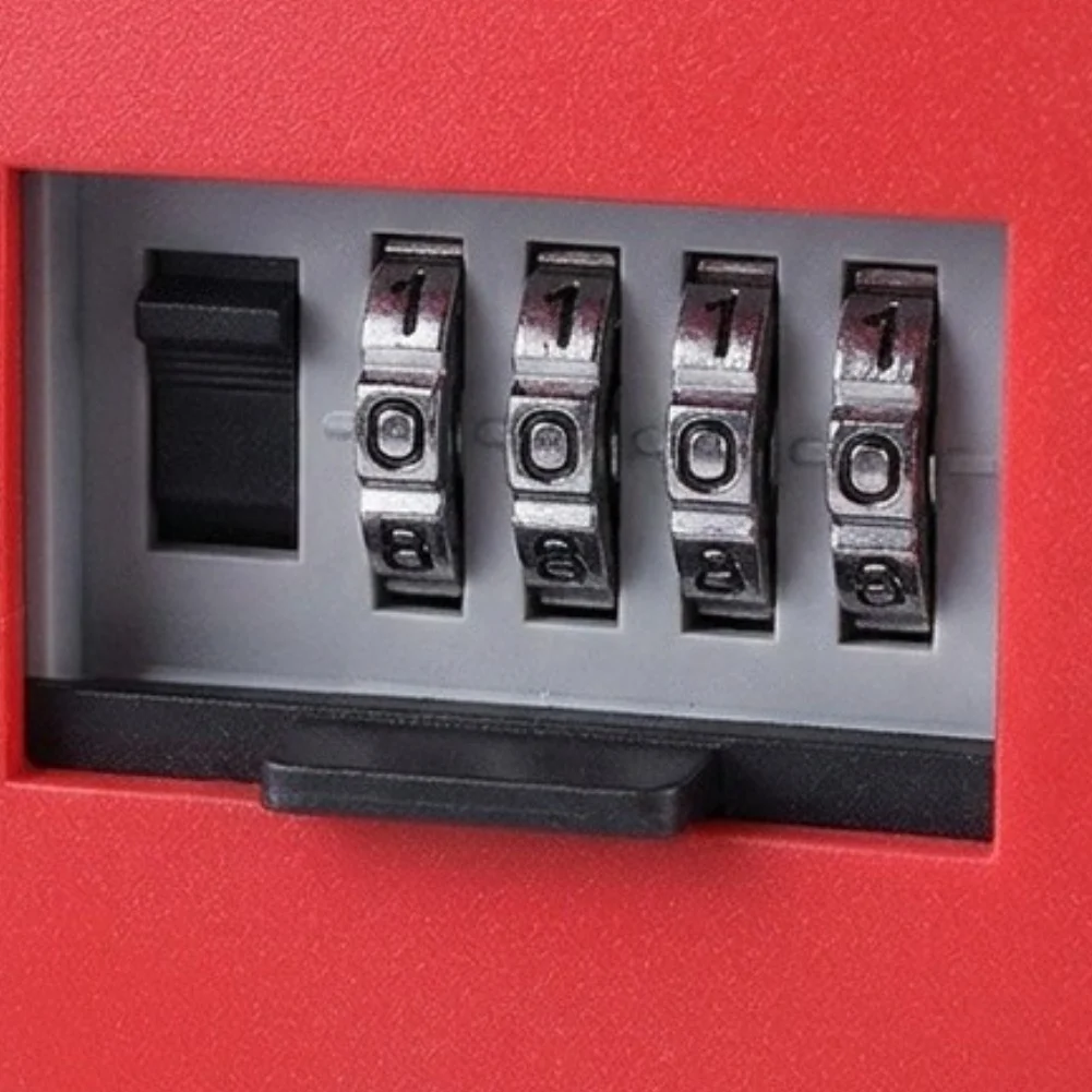 Secure Key Lock Box 4 Digit Combination Lock Waterproof Design for Exterior Use 19.3 x 6 x 9 cm Zinc Alloy ABS Build