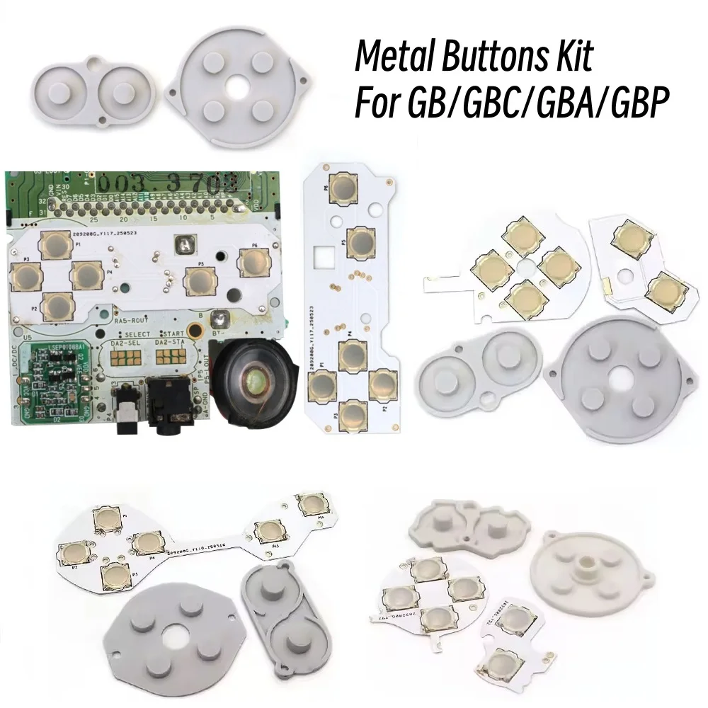 Metal Buttons Kit For GB GBA GBC GBP Clicky Tactile Buttons 