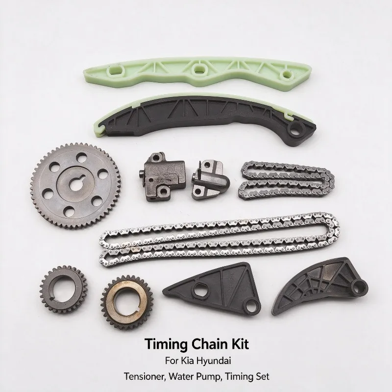 Timing Chain Kit D-HY004-1104 G4KC, Compatible with Kia Cadenza Sorento Sportage & Hyundai Sonata for Engine Repair Replacement