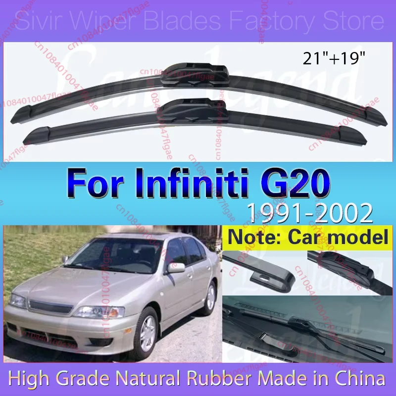 

Для Infiniti G20 1991-2002 автомобильные передние щетки стеклоочистителя с левым рулем лобовое стекло лобовое стекло щетка от дождя автомобильные аксессуары 21 "+ 19"