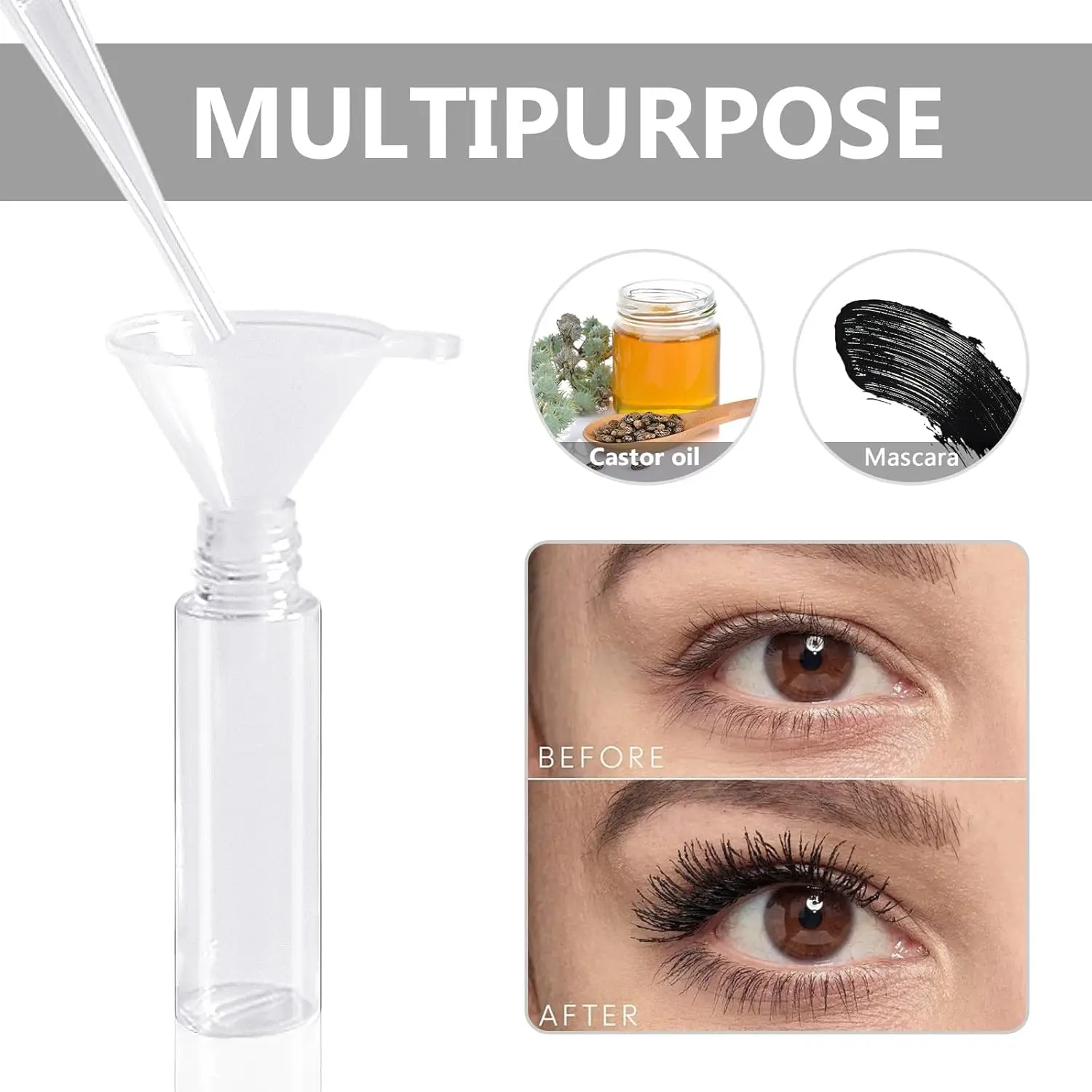 5Pcs 10ml Empty Mascara Tubes with Eyelash Wand Eyelash Cream Empty Container Bottle for Castor Oil DIY Cosmetics lash Brow