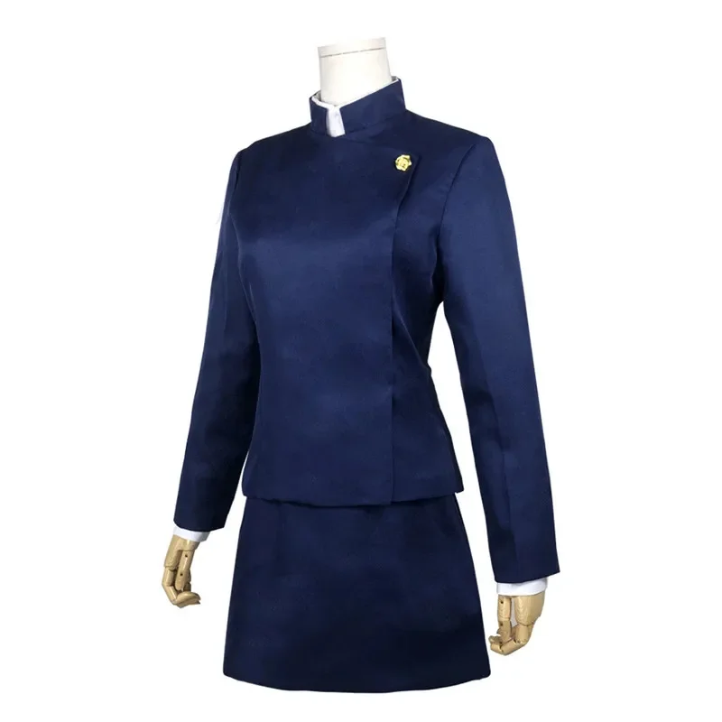 Disfraz de Cosplay de Maki Zenin de Jujutsu Kaisen, Gafas de Maki Zenin, Peluca, Top, Faldas, Conjunto Completo, Uniforme de Fiesta de Halloween de Maki para Mujeres y Hombres