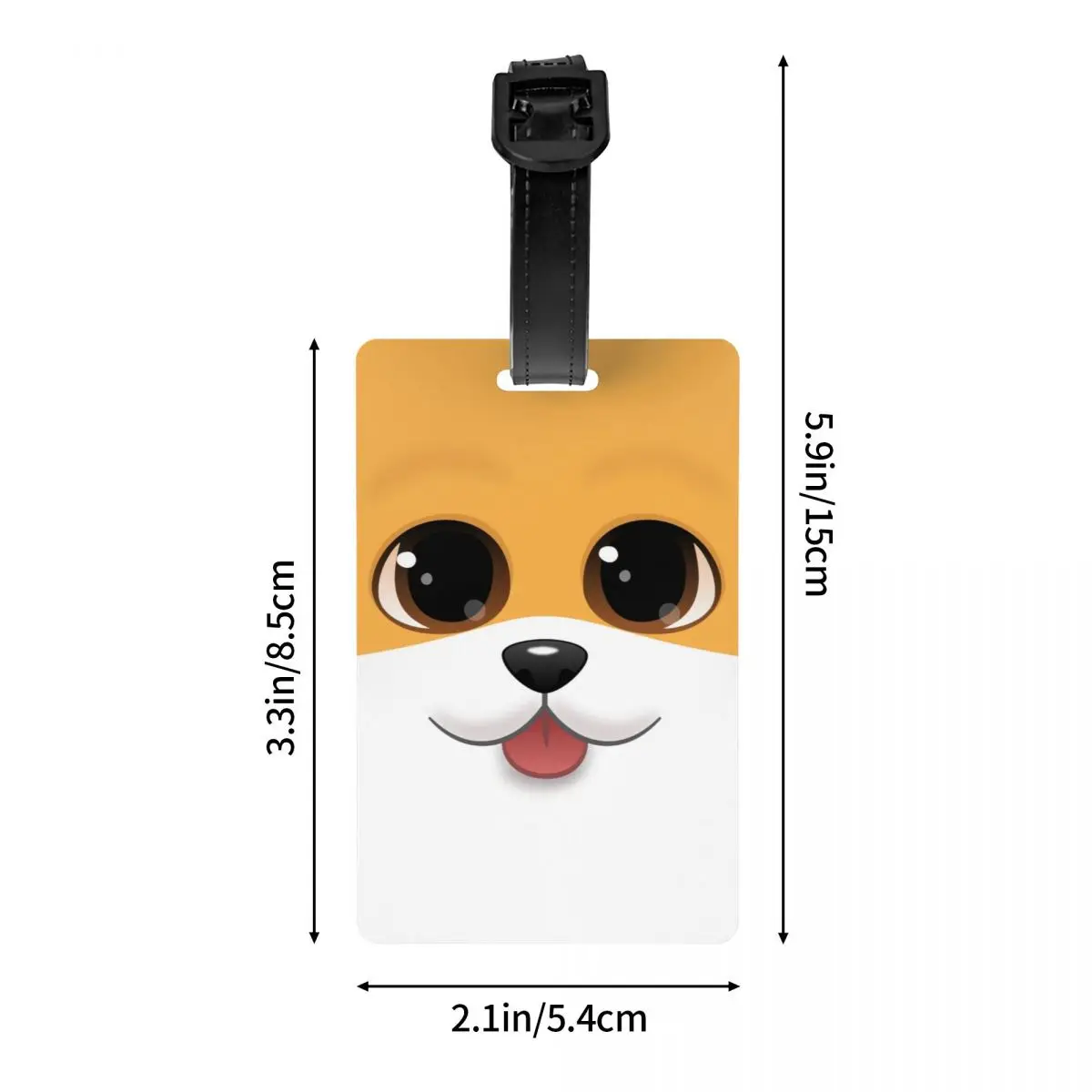 Schattige Corgi Puppy Bagagelabels Voor Koffers Pembroke Welsh Corgi Hond Privacy Cover Naam Id Card